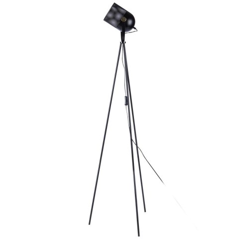 Trends4You Lampa podłogowa metalowa czarna 148 cm