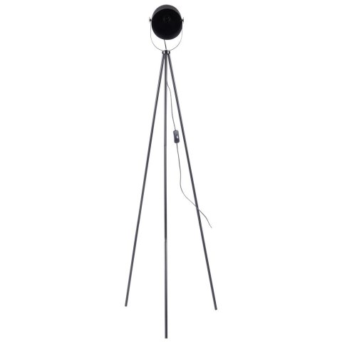 Trends4You Lampa podłogowa metalowa czarna 148 cm