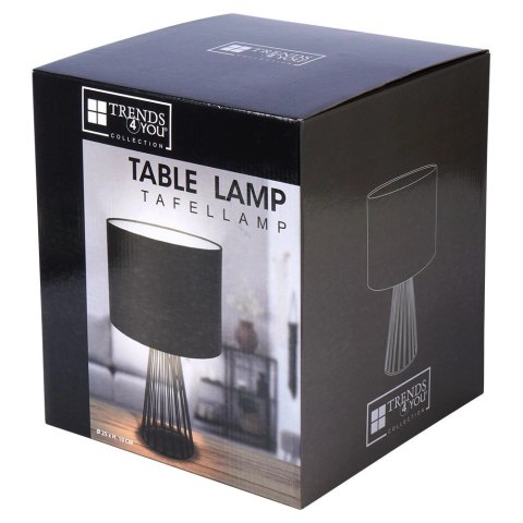 Trends4You Lampa stołowa czarna 41 cm