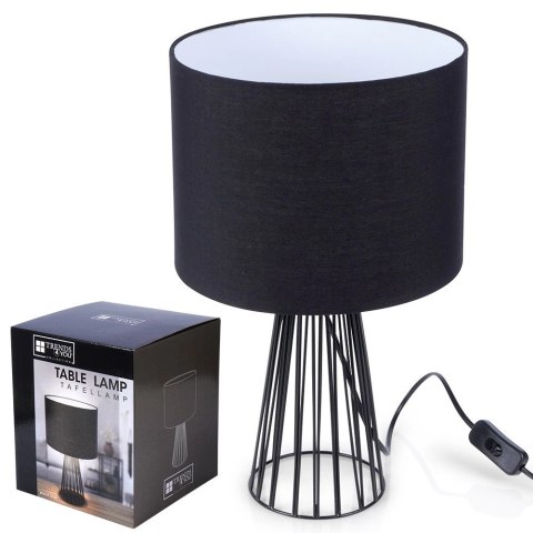 Trends4You Lampa stołowa czarna 41 cm