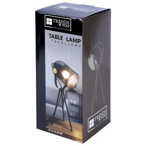 Trends4You Lampa stołowa czarna 45 cm