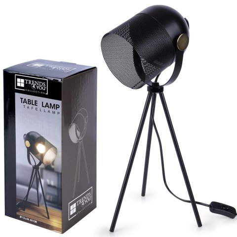 Trends4You Lampa stołowa czarna 45 cm