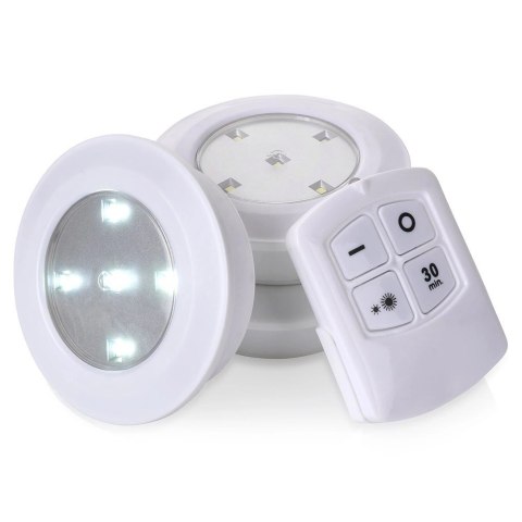 FX Light Lampka nocna LED z taśmą samoprzylepną pilot 9,5 cm 3 szt.