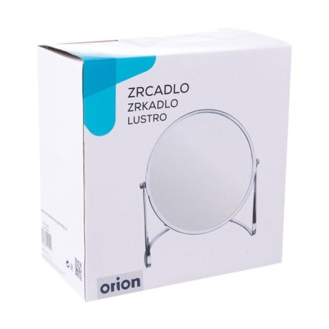 Grupa Orion Sp. z o.o. Lusterko Kosmetyczne do Makijażu na Stojaku Dwustronne Solidne ORION 17 cm