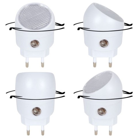 Grupa Orion Sp. z o.o. Lampka Nocna led do Kontaktu z Czujnikiem Zmierzchu 8 cm ORION Biała