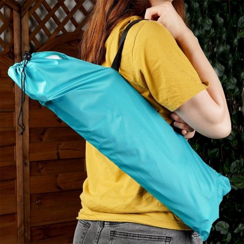 Grupa Orion Sp. z o.o. Leżak Plażowy Składany Metalowy Paski z Torbą Transportową VILDE 94 x 51 cm