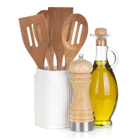 Grupa Orion Sp. z o.o. Łyżka Łyżeczka Cedzakowa do Odcedzania Drewniana WHITELINE 30 cm ORION