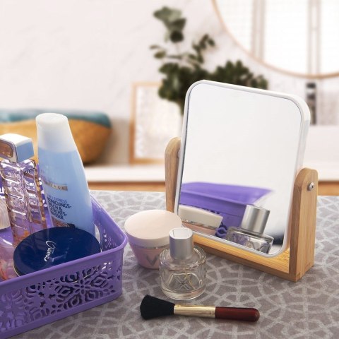 Grupa Orion Sp. z o.o. Lusterko Kosmetyczne Podwójne do Makijażu Malowania Solidne ORION 18x20 cm