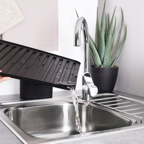 Grupa Orion Sp. z o.o. Mata do Suszenia Naczyń Czarna 39,5 x 30,5 x 2 cm do Zmywarki VILDE