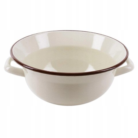 Grupa Orion Sp. z o.o. Miska 2,5 L Emaliowana Vintage Beżowa 26 cm Retro ORION