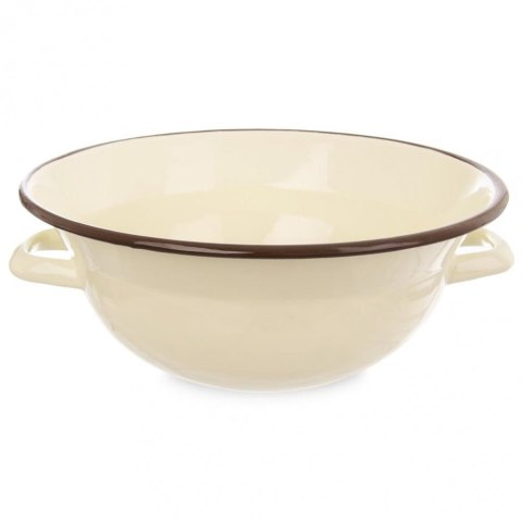 Grupa Orion Sp. z o.o. Miska 2,5 L Emaliowana Vintage Beżowa 26 cm Retro ORION