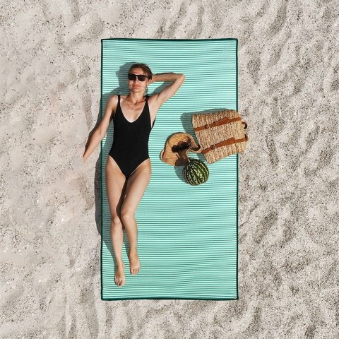 Mata plażowa piknikowa rolowana koc biwakowy plażowy składany zielona 180x90 cm