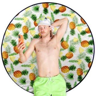 Grupa Orion Sp. z o.o. Koc Mata Piknikowa Plażowa Okrągła Lekka z Pokrowcem Solidna PROBEACH 138cm