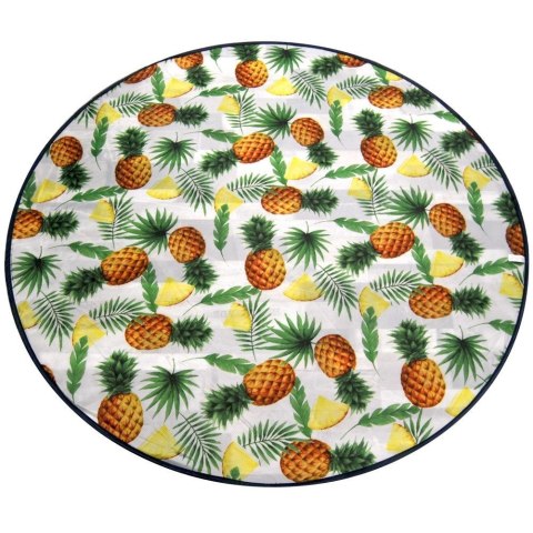 Grupa Orion Sp. z o.o. Koc Mata Piknikowa Plażowa Okrągła Lekka z Pokrowcem Solidna PROBEACH 138cm