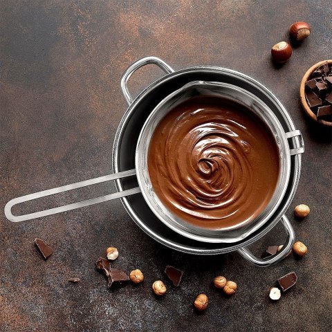 Grupa Orion Sp. z o.o. Miska do Rozpuszczania Czekolady Wosku Masła Stalowa Solidna ORION 1,2 l