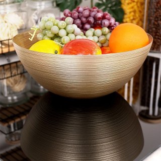 Grupa Orion Sp. z o.o. Miska misa szklana do sałatek złota okrągła 28 cm 3,6 l