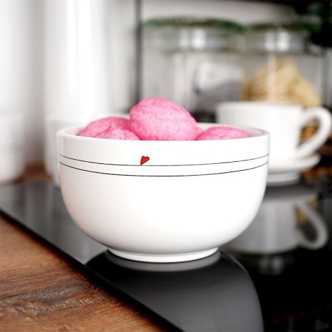 Miska miseczka / salaterka ceramiczna biała SERDUSZKA 450 ml