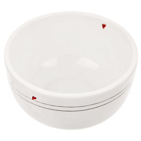 Miska miseczka / salaterka ceramiczna biała SERDUSZKA 450 ml