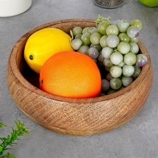 Grupa Orion Sp. z o.o. Miska na Owoce do Sałatki Dekoracyjna Drewniana ORION 18,5 cm 900 ml