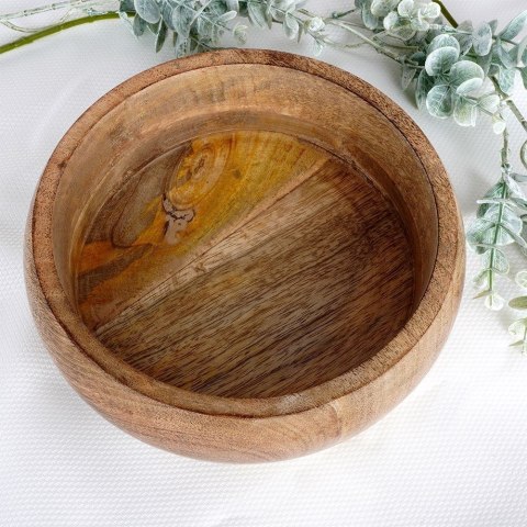 Grupa Orion Sp. z o.o. Miska na Owoce do Sałatki Dekoracyjna Drewniana ORION 18,5 cm 900 ml