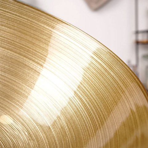 Grupa Orion Sp. z o.o. Miska Szklana Złota 15 cm 600 ml Prążkowana Mycie Ręczne VILDE