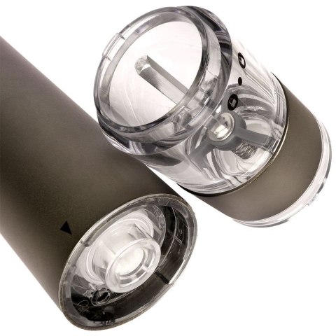 Grupa Orion Sp. z o.o. Młynek Elektryczny do Pieprzu i Soli 22,5 cm Aluminiowy Regulacja ORION