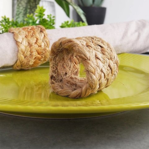 Home Styling Collection Obrączki na serwetki juta 4 szt.