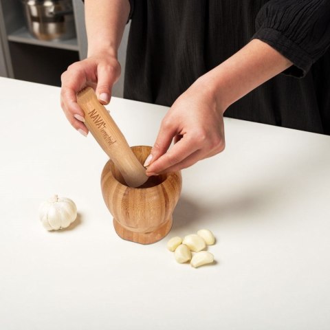 VLACHOS BROS S.A IMPORTS (NAVA),Valantis Vlachos Moździerz Bambusowy Drewniany NAVA do Przypraw Pesto