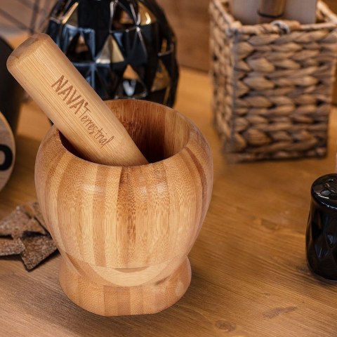 VLACHOS BROS S.A IMPORTS (NAVA),Valantis Vlachos Moździerz Bambusowy Drewniany NAVA do Przypraw Pesto