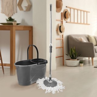 Grupa Orion Sp. z o.o. Mop Obrotowy z Wiadrem z Wyciskaczem GREY 19 L Mikrofibra ORION