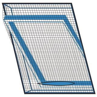 Grupa Orion Sp. z o.o. Moskitiera Siatka na Okno Dachowe Owady z Zamkiem ORION Czarna 140 x 120 cm
