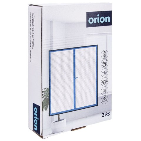 Grupa Orion Sp. z o.o. Moskitiera na Okno Biała 150 x 130 cm 2 szt. z Taśmą Poliester ORION