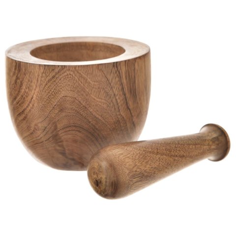 Grupa Orion Sp. z o.o. Moździerz do Ucierania Przypraw Drewniany z Tłuczkiem ORION 13,5x13,5x10cm