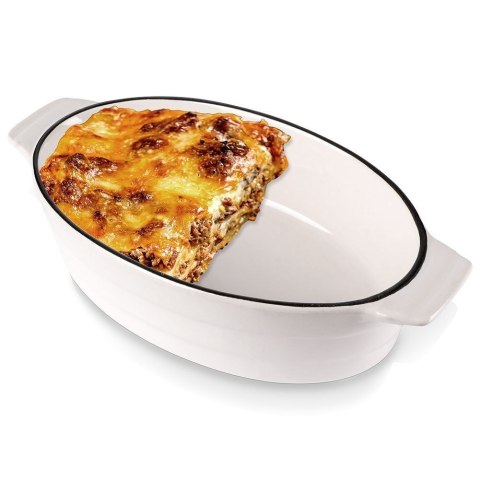 Naczynie forma do zapiekania porcelanowa biała 19,5x11x5 cm 360 ml