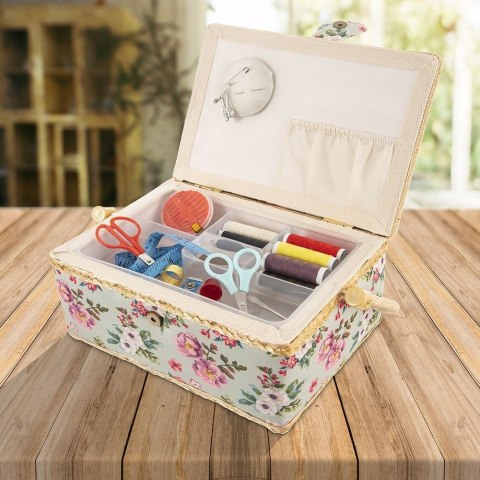 Grupa Orion Sp. z o.o. Niciarka z Pokrywą 29 x 20 x 13 cm Drewniana Solidna Trwała ORION