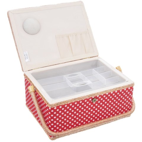 Grupa Orion Sp. z o.o. Niciarka z Pokrywą 24 x 18 x 12 cm Drewniana Solidna Trwała ORION