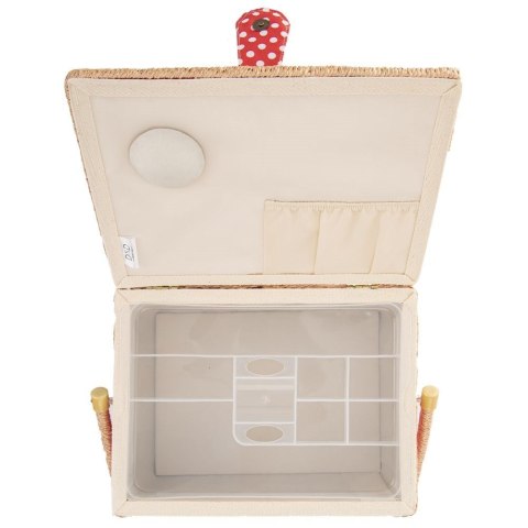 Grupa Orion Sp. z o.o. Niciarka z Pokrywą 24 x 18 x 12 cm Drewniana Solidna Trwała ORION