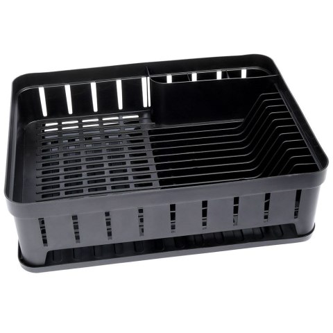 Grupa Orion Sp. z o.o. Suszarka do Naczyń na Talerze Sztućce Pojemna Czarna VILDE 40 x 31 x 12 cm