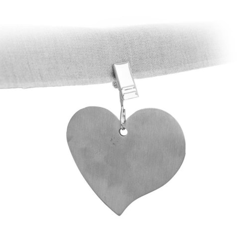 Grupa Orion Sp. z o.o. Zestaw Klipsy Obciążniki do Obrusu Serduszka Serca Stalowe 4 szt. ORION 6 cm