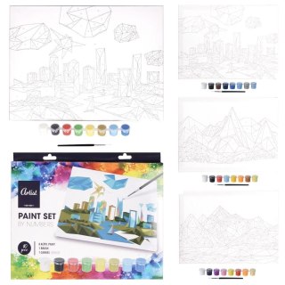 Grupa Orion Sp. z o.o. Obraz do Malowania po Numerach z Farbami ORION Zestaw 10 el. 30x40 cm