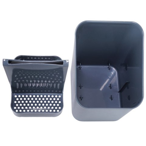 Grupa Orion Sp. z o.o. Ociekacz na Sztućce 14 x 11 x 16 cm Tworzywo Szary do Zmywarki VILDE