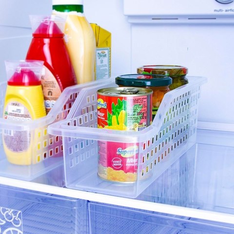 Grupa Orion Sp. z o.o. Organizer do Lodówki 34,5 x 13 x 11,5 cm Tworzywo Białe Przewiewne VILDE