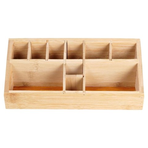 Eleganza Organizer na kosmetyki do makijażu bambusowy 23x9x8,5 cm