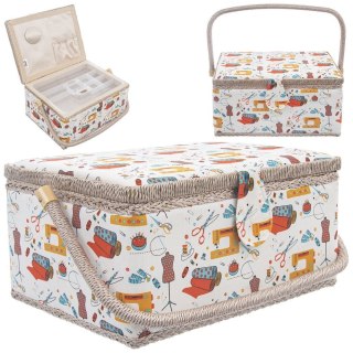 Grupa Orion Sp. z o.o. Organizer Niciarka Kuferek Dekoracyjny 30 x 23 x 16 cm ORION z Uchwytem