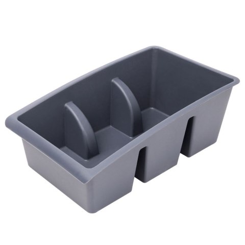 Grupa Orion Sp. z o.o. Pojemnik Organizer na Przyprawy Blat Kuchenny Pojemny VILDE Szary 25x15 cm