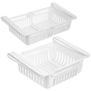 Grupa Orion Sp. z o.o. Organizer do Lodówki Podpółkowy Rozsuwany 21-28,7 cm ORION Biały Wytrzymały
