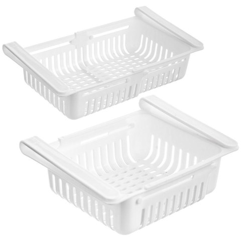 Grupa Orion Sp. z o.o. Organizer do Lodówki Podpółkowy Rozsuwany 21-28,7 cm ORION Biały Wytrzymały