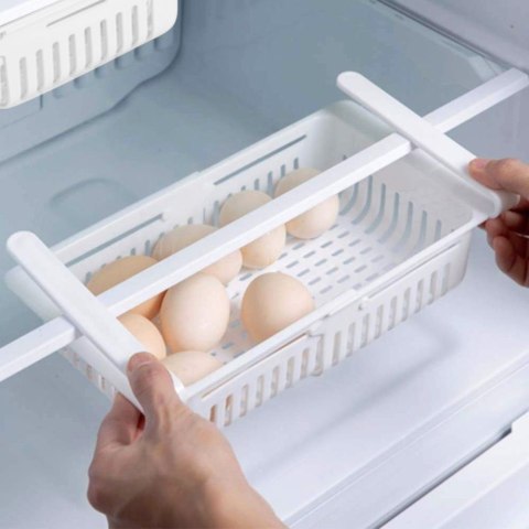 Grupa Orion Sp. z o.o. Organizer do Lodówki Podpółkowy Rozsuwany 21-28,7 cm ORION Biały Wytrzymały