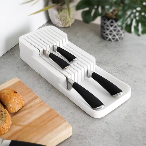 Grupa Orion Sp. z o.o. Organizer na Noże do Szuflady 39 x 14,5 x 7,5 cm VILDE Biały na 18 Noży