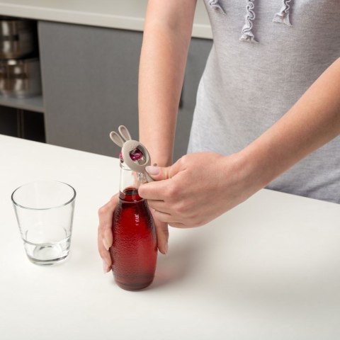 VLACHOS BROS S.A IMPORTS (NAVA),Valantis Vlachos Otwieracz do Kapsli Silikonowy 10,5 x 4,5 cm NAVA Królik Stal Nierdzewna